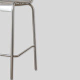 Industrial Modern Wood Bar Stool with Stackable Feature and Low Back