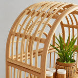 Natural Rattan Arch Bookshelf