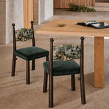 Solid Ash Wood Dining Chair - Mid-Century Upholstered Seat