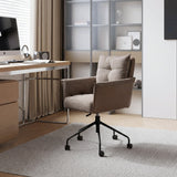 Adjustable Cotton-Linen & Microfiber Leather Study Chair