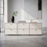USM Modular Stainless Steel Sideboard | Mid-Century Storage Cabinet | STOOLTOPIA
