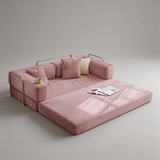 Foldable 55D Sponge Sofa Bed – Pet-Friendly Fabric, Compression Design