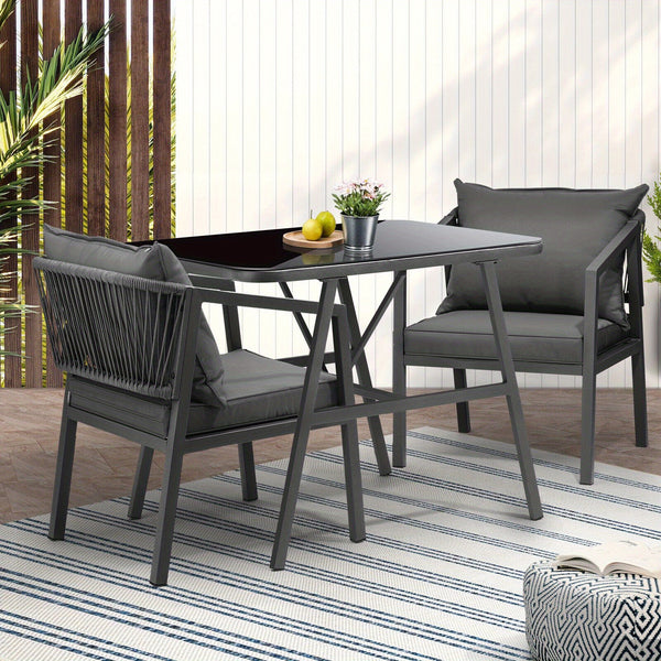 Modern Outdoor Bistro Set - Elegant Style and Durability