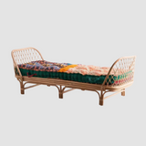 Nordic-Style Handwoven Rattan Daybed Sofa with Cushion (Multiple Sizes)
