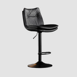 Nordic Swivel Bar Stool - Adjustable Height Leather Counter Stool