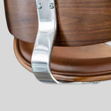 Adjustable Swivel Bar Stool with Ergonomic Design and Leather Seat