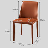 Sleek Modern Leather Dining Chair - Elegant and Durable