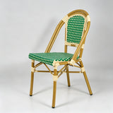 French Rattan Outdoor Chair | Weatherproof Wicker Cafe & Patio Bistro Chair
