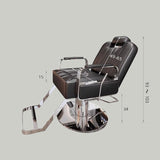 Luxury Reclining Salon Chair with Gold or Chrome Base