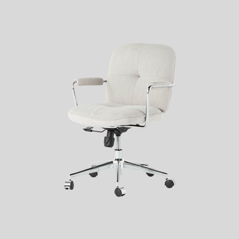 Modern Office Chair with Adjustable Height and Soft Fabric Upholstery