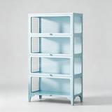 Steel Frame Tempered Glass Display Cabinet | Flip-Up Doors | Removable Legs