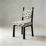 Mid-Century Modern Dining Chair | Solid Ash Wood & Upholstered Accent Chair