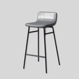 Modern Leather Bar Stool with Gold Metal Legs for Luxurious Interiors