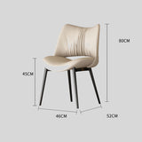 Modern Curved Leather Dinning Chair - Contemporary Comfort for Stylish Spaces