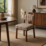 Mid-Century Modern Dining Chair | Solid Ash Wood & Upholstered Accent Chair
