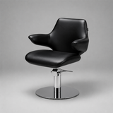 Contemporary Wing-Back Salon Chair – Hydraulic Stylist & Barber Studio Seating