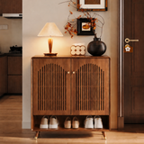 Nordic Walnut Solid Wood Shoe Cabinet