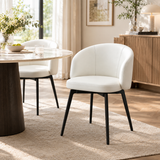 Italian Minimalist Swivel Upholstered Dining Chair