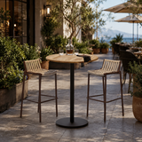 Outdoor Bar Stool | Aluminium Frame & Olefin Webbing | Seat Height 75cm | Customisable Fabric & Frame Colour