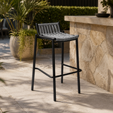 Outdoor Bar Stool | Aluminium Frame & Olefin Webbing | Seat Height 75cm | Customisable Fabric & Frame Colour