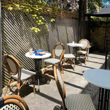 French Rattan Outdoor Chair | Weatherproof Wicker Cafe & Patio Bistro Chair