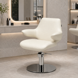 Contemporary Wing-Back Salon Chair – Hydraulic Stylist & Barber Studio Seating