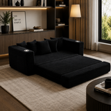 Foldable Corduroy Sofa Bed | Frameless High-Density Sponge | Vacuum Compressed