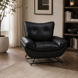 Modern Minimalist Accent Chair | Upholstered Lounge Chair with Optional Ottoman