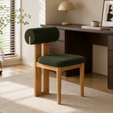 Upholstered Dining Chair with Roll Backrest