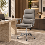 Ergonomic Swivel Office Chair | Memory Foam, 360° Rotation, 135° Recline – Faux Leather