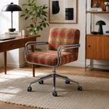 Modern Fabric Swivel Office Chair | Fixed Armrests, 360° Swivel, 150kg Rated