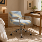 Modern Fabric Swivel Office Chair | Fixed Armrests, 360° Swivel, 150kg Rated