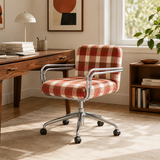 Modern Fabric Swivel Office Chair | Fixed Armrests, 360° Swivel, 150kg Rated