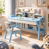 Kids Study Desk and Chair Set - Solid Wood Minimalist Design for Children