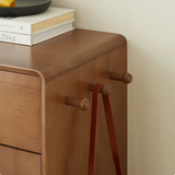 Nordic Walnut Solid Wood Shoe Cabinet
