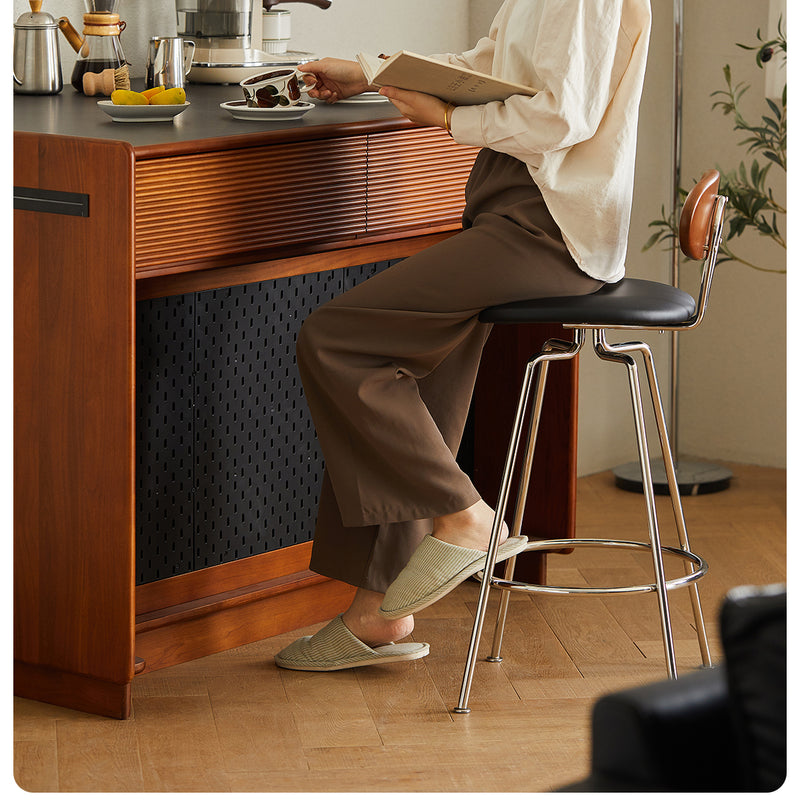 Modern Counter Height Bar Stools with Spider Metal Legs