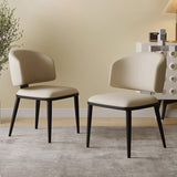 Sleek Sophistication: Premium Upholstered Dining Chair with Black Tapered Legs for Modern Interiors