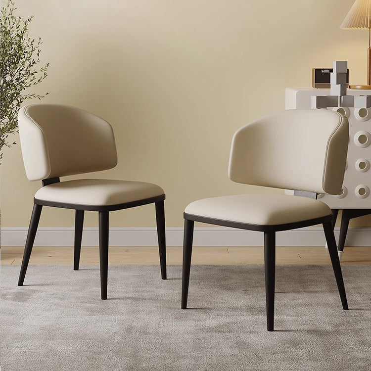 Sleek Sophistication: Premium Upholstered Dining Chair with Black Tapered Legs for Modern Interiors