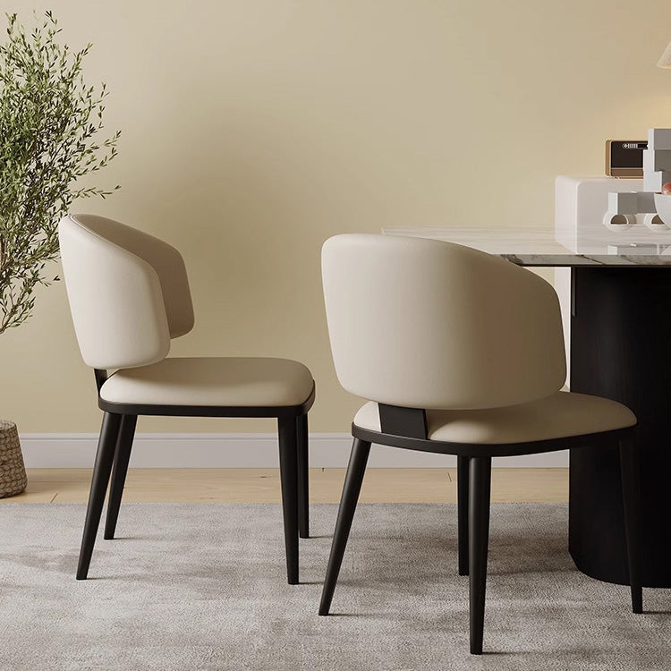 Sleek Sophistication: Premium Upholstered Dining Chair with Black Tapered Legs for Modern Interiors