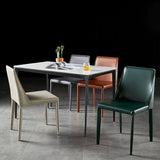 Sleek Modern Leather Dining Chair - Elegant and Durable