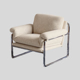 Modern Retro Lounge Armchair with Chrome Frame