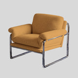 Modern Retro Lounge Armchair with Chrome Frame