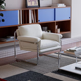 Modern Retro Lounge Armchair with Chrome Frame
