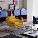 Modern Retro Lounge Armchair with Chrome Frame