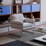 Modern Retro Lounge Armchair with Chrome Frame