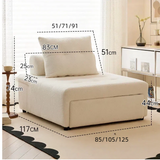 Nordic Pull-Out Sofa Bed – Small Space Recliner with Adjustable Backrest