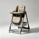 Adjustable High Chair for Babies and Toddlers with Safety Harness and Storage Basket - StoolTopia