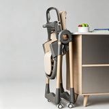 Adjustable High Chair for Babies and Toddlers with Safety Harness and Storage Basket - StoolTopia