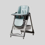 Adjustable High Chair for Babies and Toddlers with Safety Harness and Storage Basket - StoolTopia