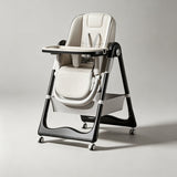 Adjustable High Chair for Babies and Toddlers with Safety Harness and Storage Basket - StoolTopia